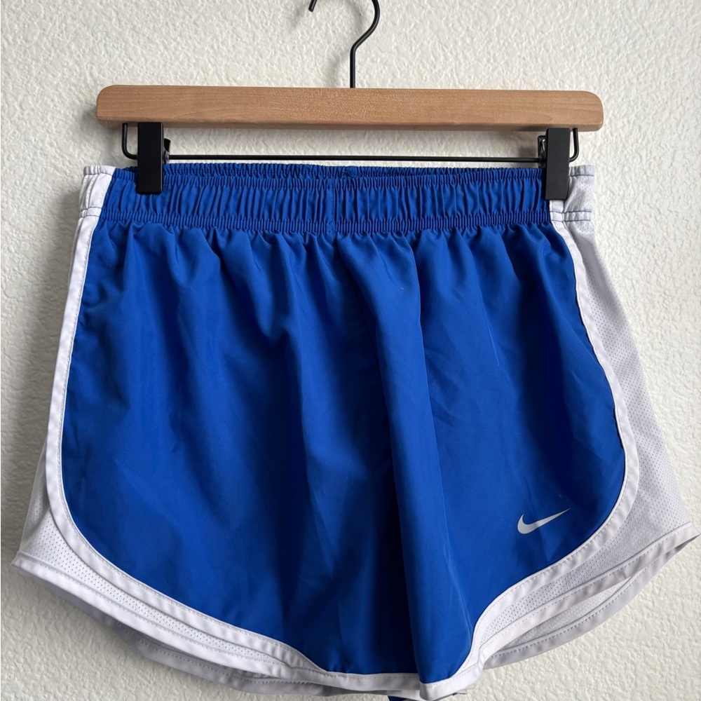 Nike Women's Athletic Shorts in Blue and White
